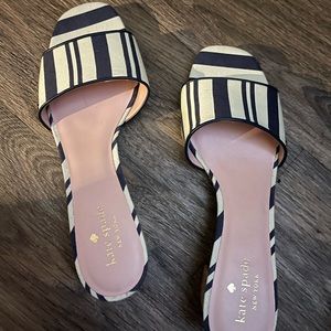 Kate Spade Chambray 10.5 never worn cork heel